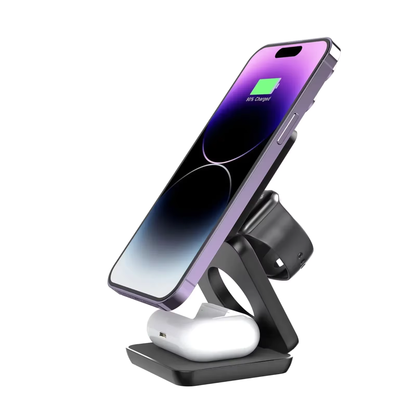 Estación de Carga Magnética 3 en 1 – iPhone, Apple Watch y AirPods